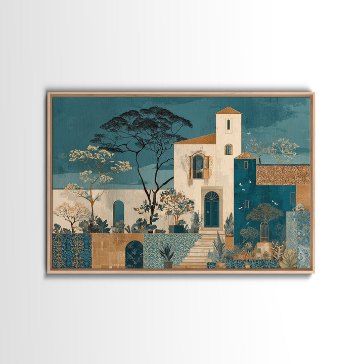 Cypress Silhouette at Sunset Canvas Print, Italian Villa Art, Living Room Decor, Villa, Living Room Art, Gallery Wall Set, IVA-3x2-73
