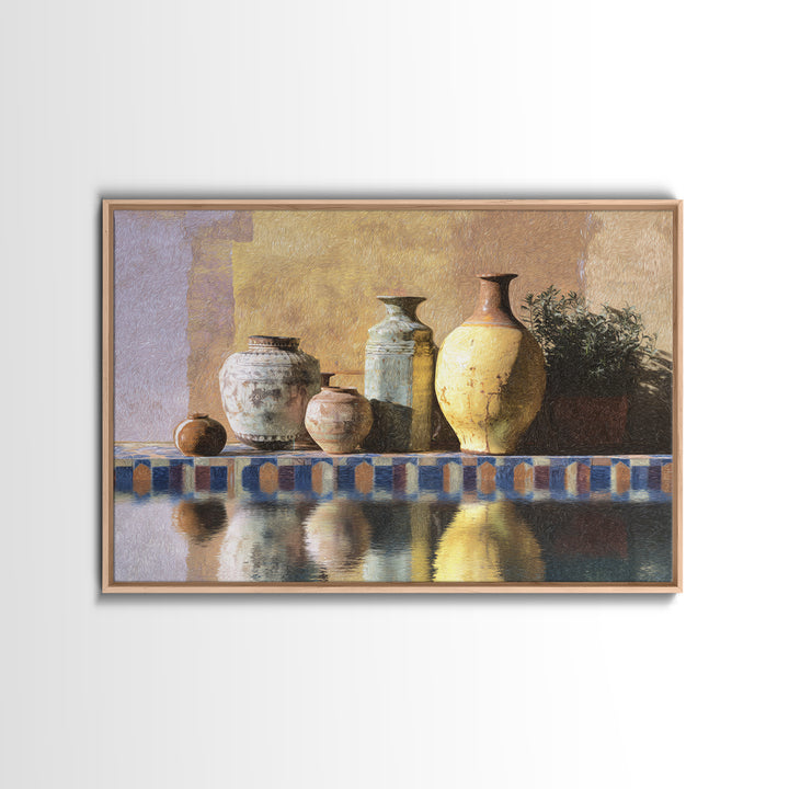 Venetian Canal Reflection Without City Crowd Canvas Print, Italian Villa Art, Digital Download Art, Living Room Decor, Villa, IVA-3x2-96