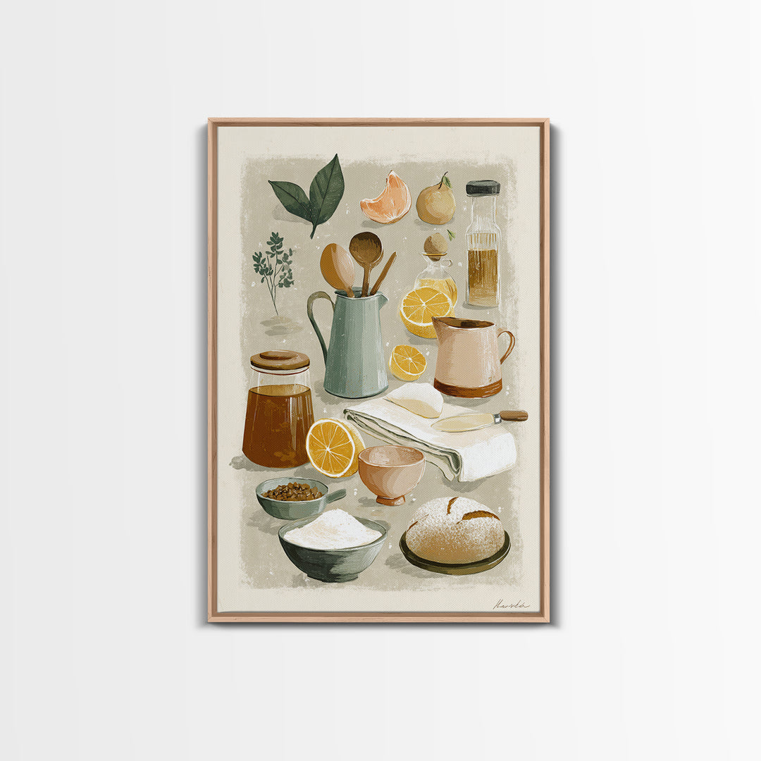 Kitchen Utensil Silhouettes Canvas Print, Kitchen Art, Home Decor, Kitchen Decor, Abstract Art, Kitchen, Digital Print, KIT-2x3-29
