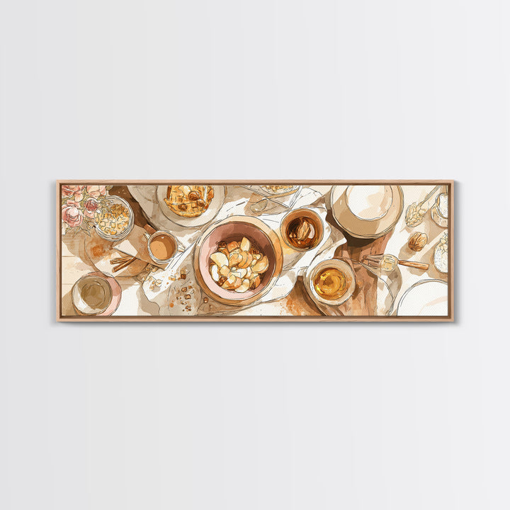 Apple Pie Cooling Canvas Print, Kitchen Art, Art Print, Kitchen Decor, Fine Art, Kitchen, Art Prints, Digital Art, KIT-3x1-48