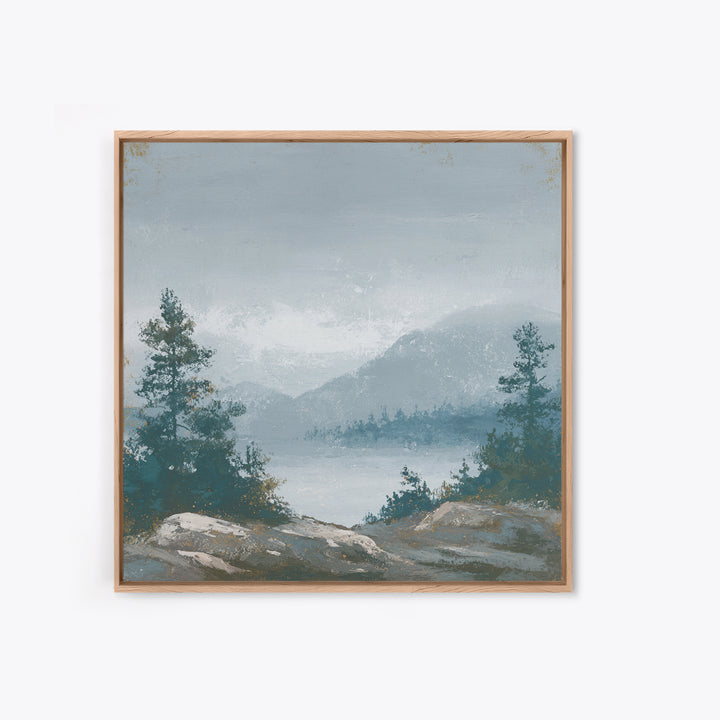 Rocky Scottish Highland Canvas Print, Landscape Art, Contemporary Art, Living Room Decor, Fine Art, Horizon, Original Art, LAN-1x1-89