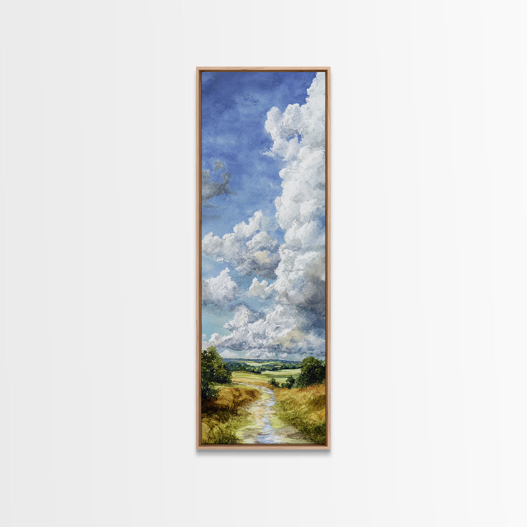 Old Country Road Canvas Print, Landscape Art, Art Prints, Living Room Decor, Horizon, Abstract Wall Art, Boho Wall Art, LAN-1x3-32