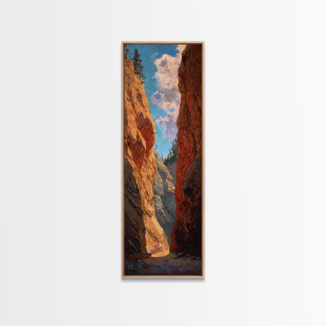 Red Canyon Walls Canvas Print, Landscape Art, Art Prints, Living Room Decor, Horizon, Abstract Wall Art, Boho Wall Art, LAN-1x3-65