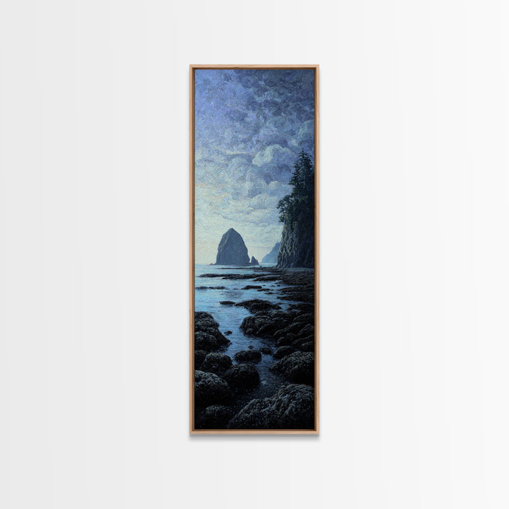 Volcanic Black Beach Framed Canvas Print, Landscape Art, Fine Art Print, Living Room Decor, Fine Art, Horizon, Digital Prints, LAN-1x3-74