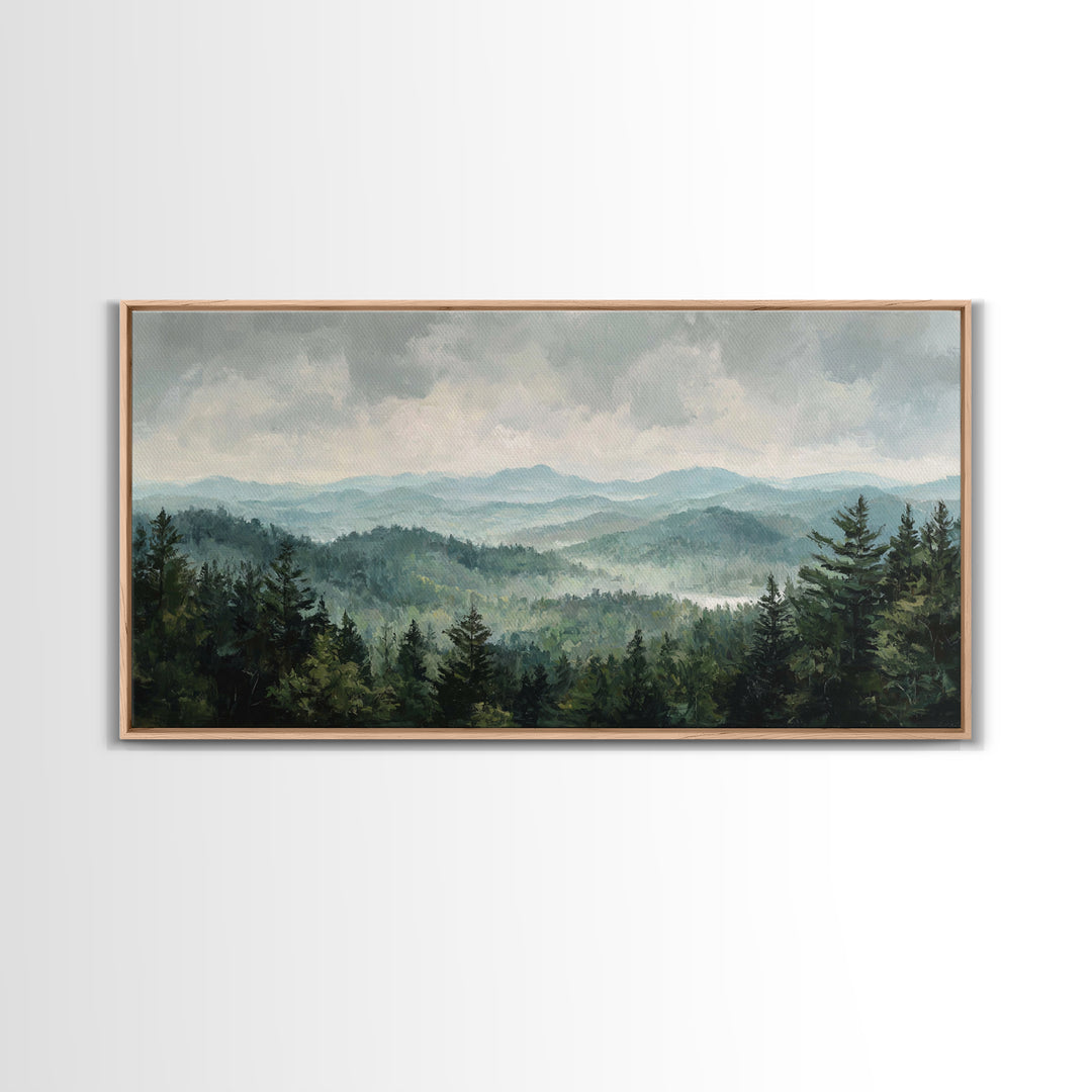 Old Country Road Framed Canvas Print, Landscape Art, Wall Decor, Living Room Decor, Fine Art, Horizon, Digital Print, LAN-2x1-40