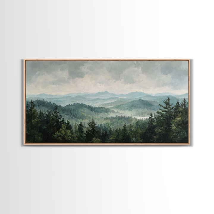 Old Country Road Framed Canvas Print, Landscape Art, Wall Decor, Living Room Decor, Fine Art, Horizon, Digital Print, LAN-2x1-40