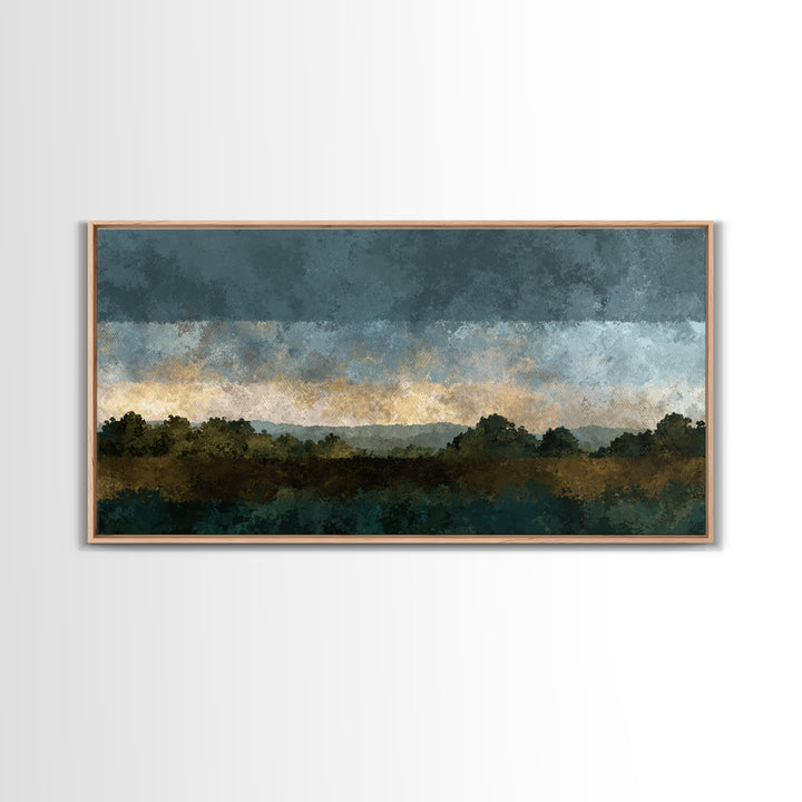 Old Country Road Canvas Print, Landscape Art, Printable Wall Art, Living Room Decor, Oil Painting, Horizon, Horizontal Wall Art, LAN-2x1-64