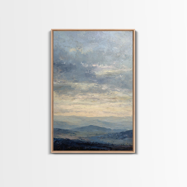 Storm Clouds over an Open Prairie Canvas Print, Landscape Art, Original Painting, Living Room Decor, Fine Art, Horizon, LAN-2x3-35
