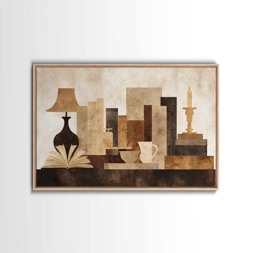 Minimal Book Silhouette Framed Canvas Print, Library Art, Gallery Decor, Library Decor, Fine Art, Archive, Wall Art, Home Decor, LIB-3x2-69