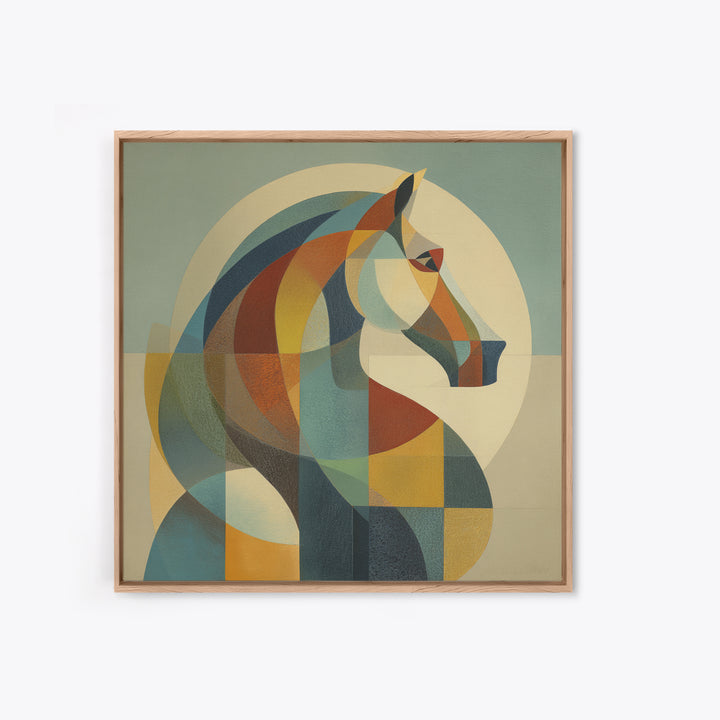 Abstract Horse Formed from Graceful Contour Canvas Print, Line Art, Home Decor, Living Room Decor, Abstract Art, Line, LIN-1x1-4
