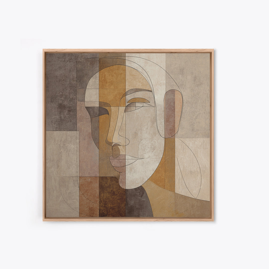 Continuous Line Female Face Canvas Print, Line Art, Art, Living Room Decor, Oil Painting, Line, Boho Wall Decor, Boho Decor, LIN-1x1-49