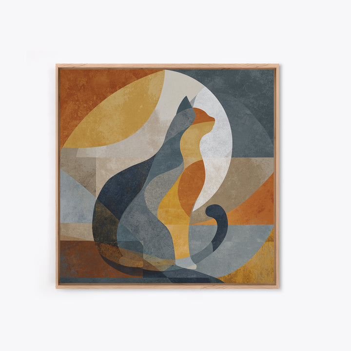 Monoline Cat Stretching Canvas Print, Line Art, Fine Art Print, Living Room Decor, Abstract Art, Line, Custom Portrait, LIN-1x1-54