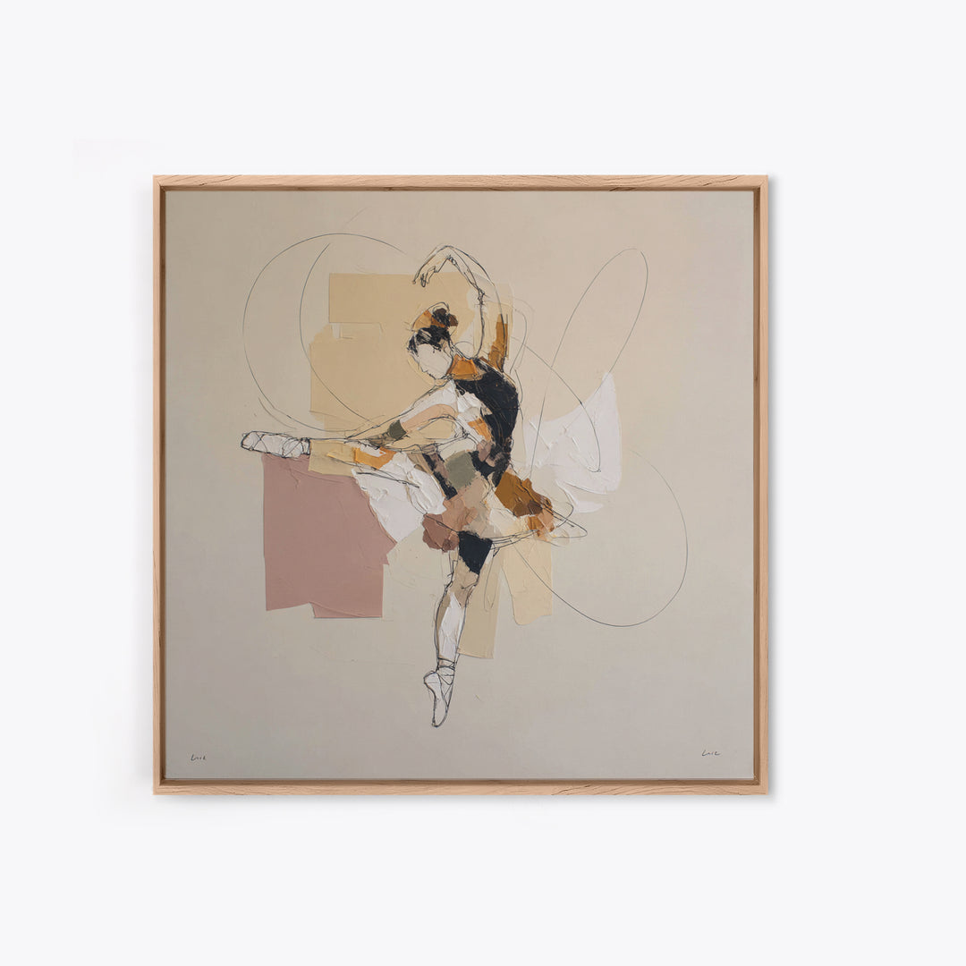 Continuous Line Dancer Canvas Print, Line Art, Neutral Decor, Living Room Decor, Abstract Art, Line, Custom Portrait, LIN-1x1-55