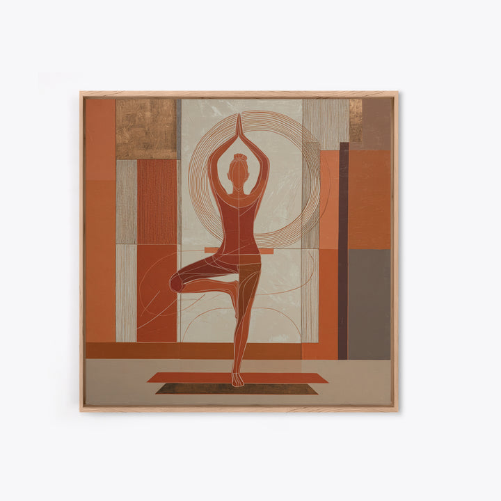 Single Line Yoga Pose Framed Canvas Print, Line Art, Wall Art, Living Room Decor, Line, Wall Art Print, Modern Wall Art, LIN-1x1-65
