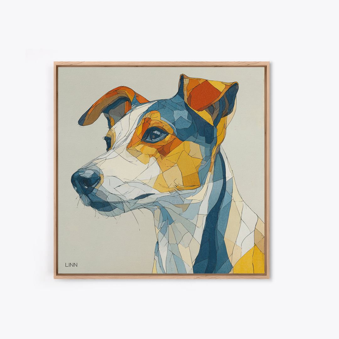 Continuous Line Dog Portrait Canvas Print, Line Art, Custom Portrait, Living Room Decor, Fine Art, Line, Living Room Wall Art, LIN-1x1-85