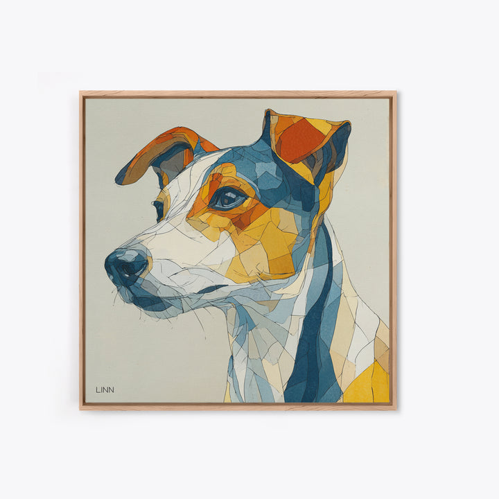 Continuous Line Dog Portrait Canvas Print, Line Art, Custom Portrait, Living Room Decor, Fine Art, Line, Living Room Wall Art, LIN-1x1-85