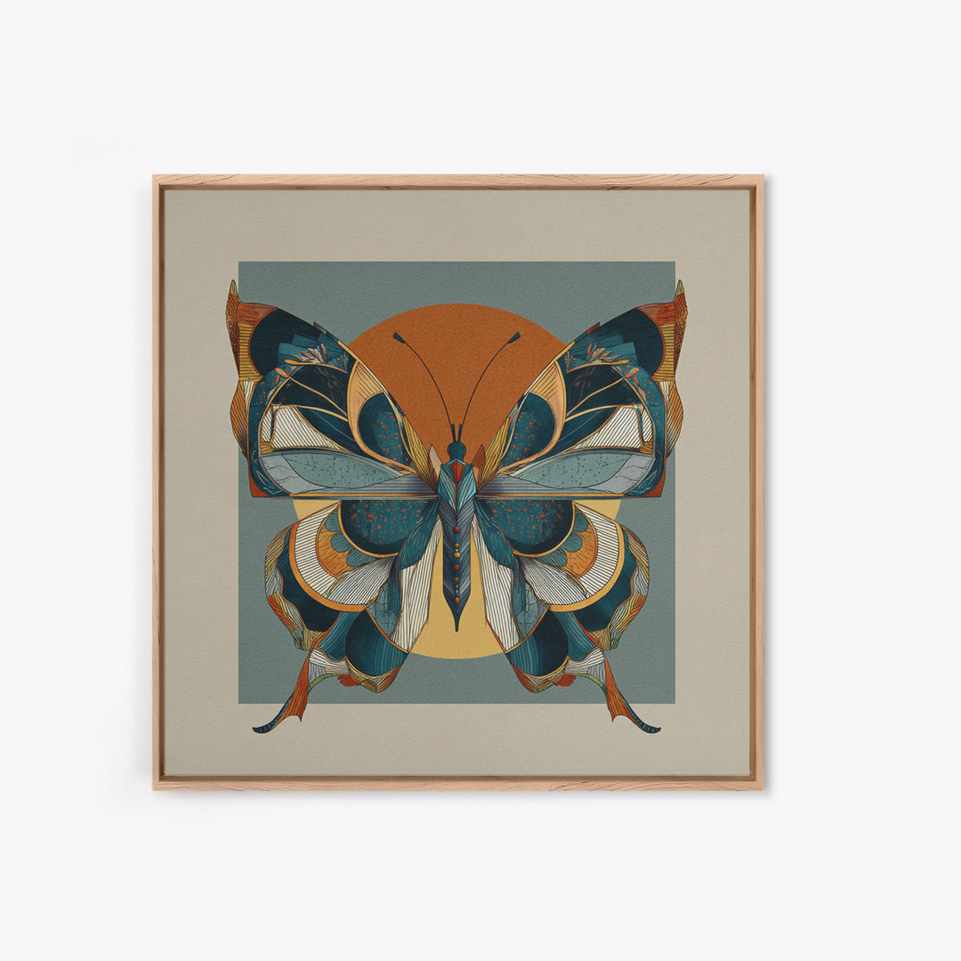 Line Art Butterfly Canvas Print, Line Art, Art Print, Living Room Decor, Abstract Art, Line, Digital Wall Art, LIN-1x1-94