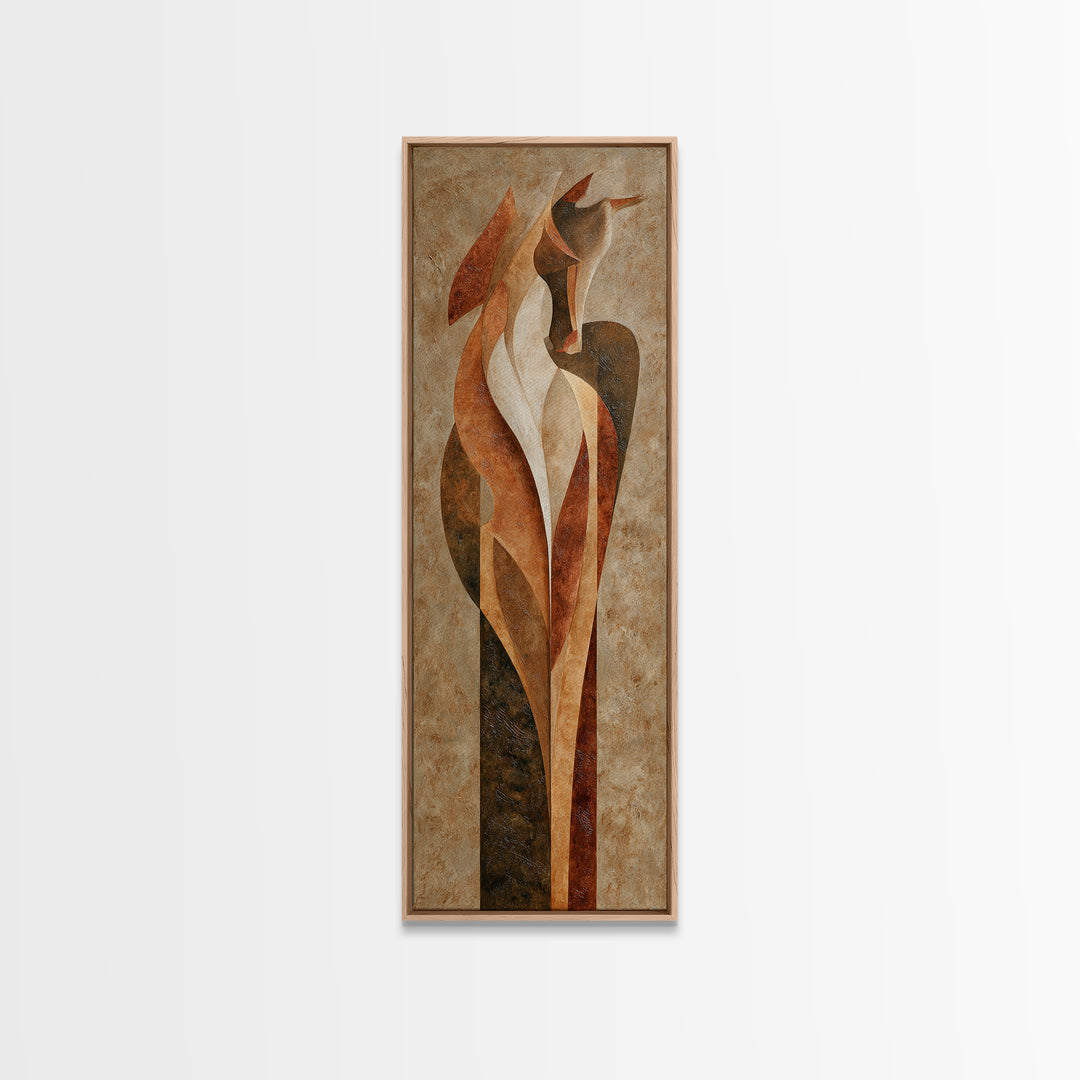 Abstract Horse Formed from Graceful Contour Canvas Print, Line Art, Printable Art, Living Room Decor, Abstract Art, Line, LIN-1x3-16