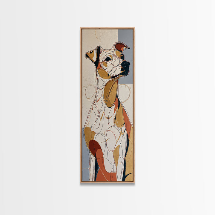 Continuous Line Dog Portrait Canvas Print, Line Art, Canvas Print, Living Room Decor, Oil Painting, Line, Modern Decor, LIN-1x3-25