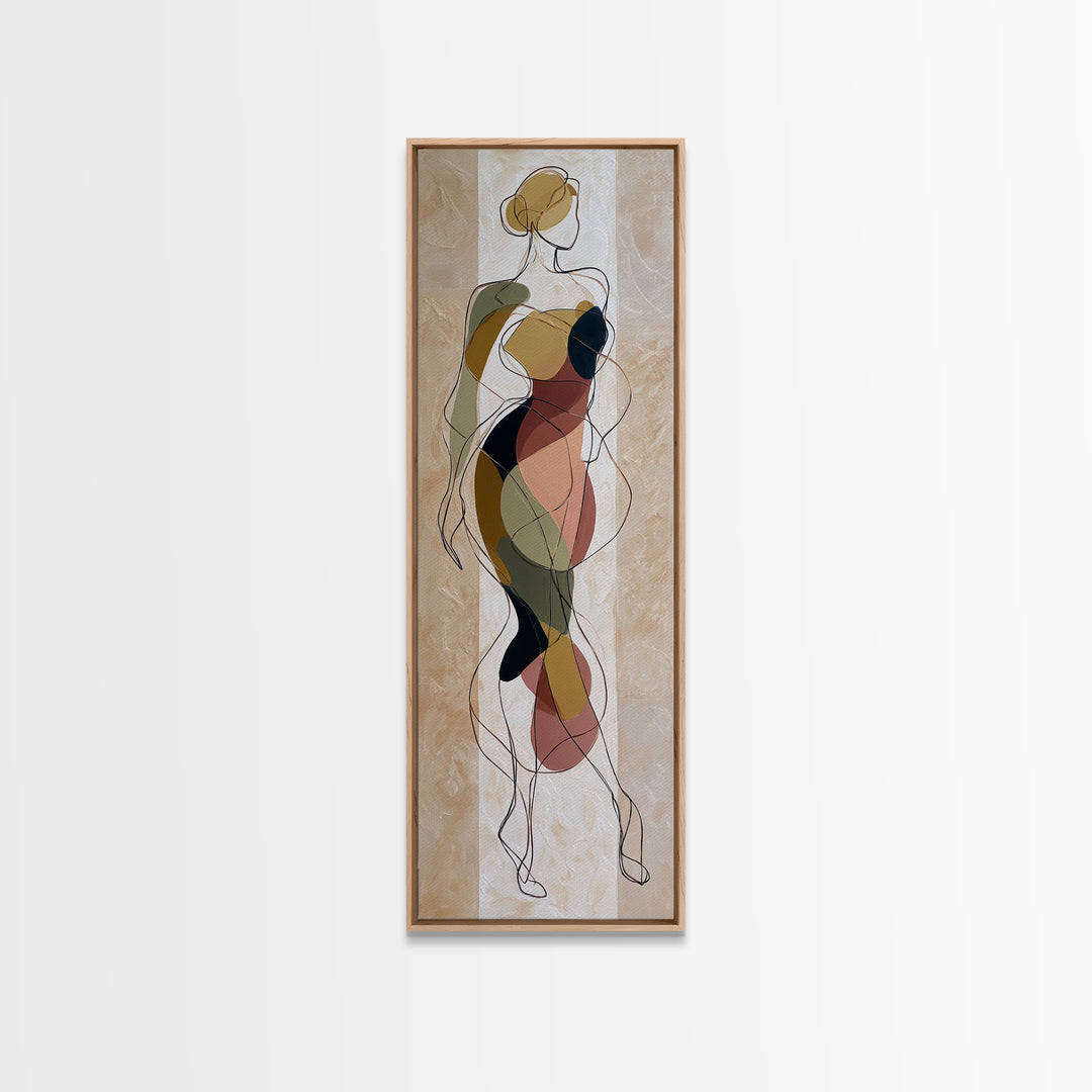 Continuous Line Dancer Canvas Print, Line Art, Modern Decor, Living Room Decor, Abstract Art, Line, Contemporary Art, LIN-1x3-43
