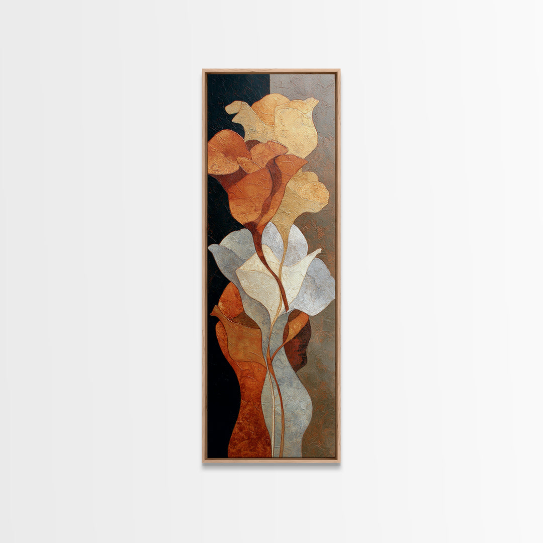 Face and Flower Blended into One Contour Canvas Print, Line Art, Canvas Print, Living Room Decor, Oil Painting, Line, LIN-1x3-44