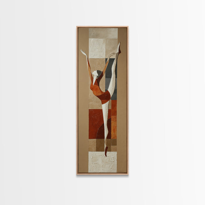 Single Line Yoga Pose Framed Canvas Print, Line Art, Decor, Living Room Decor, Abstract Art, Line, Living Room Wall Art, LIN-1x3-53