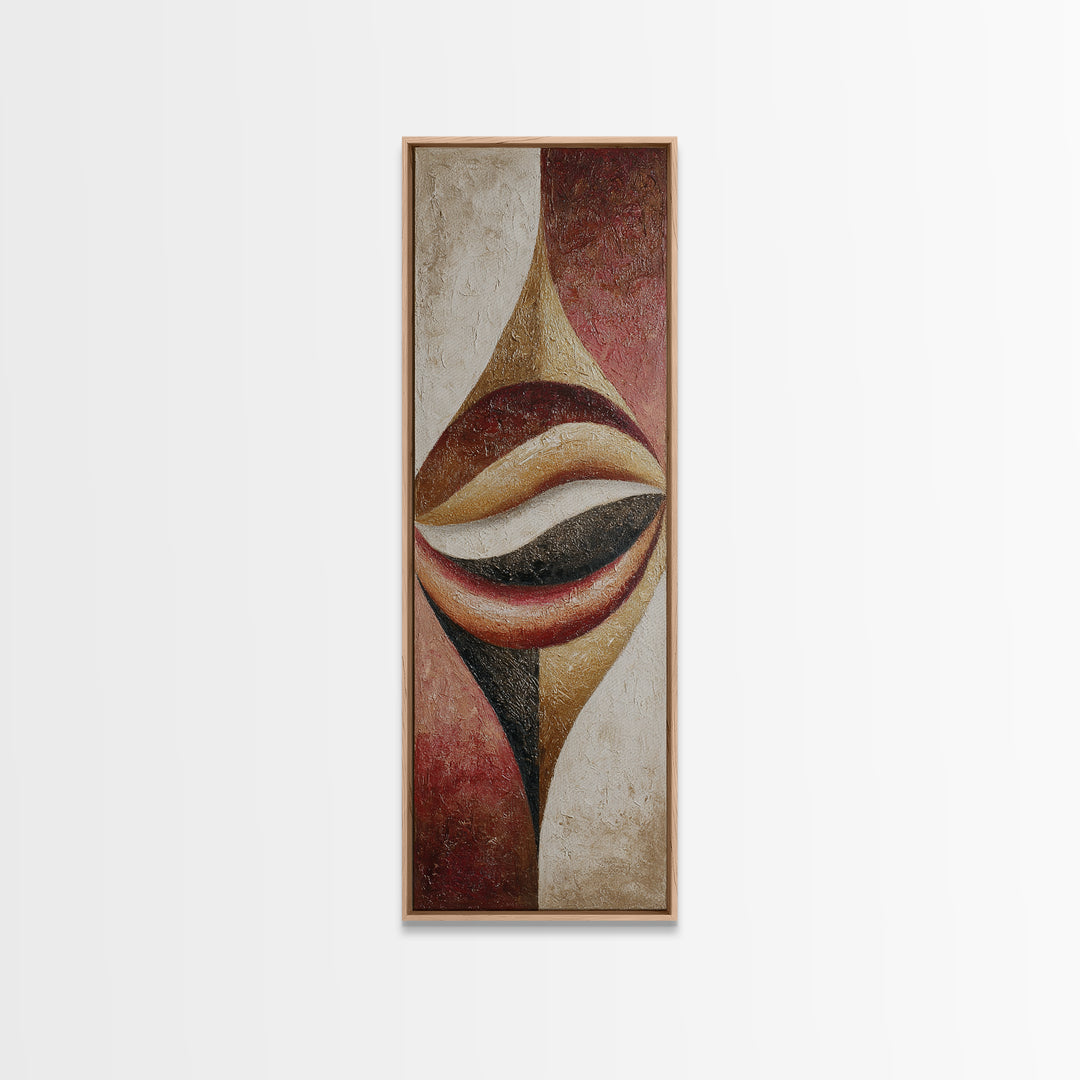 Abstract Lips and Hand Fashion Sketch Canvas Print, Line Art, Minimalist Art, Living Room Decor, Abstract Art, Line, LIN-1x3-6