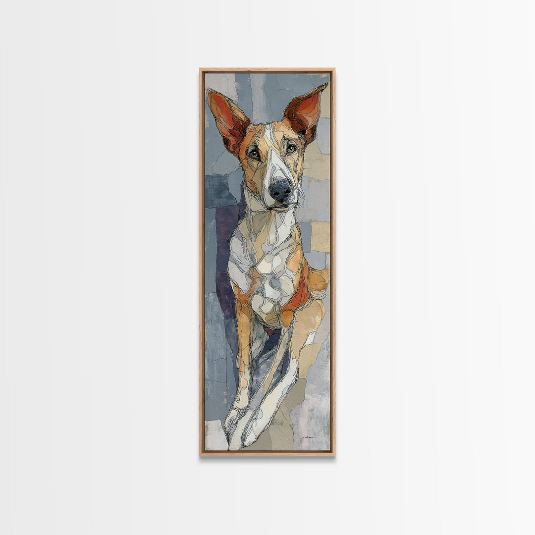 Continuous Line Dog Portrait Canvas Print, Line Art, Minimalist Wall Art, Living Room Decor, Fine Art, Line, Fine Art Print, LIN-1x3-73