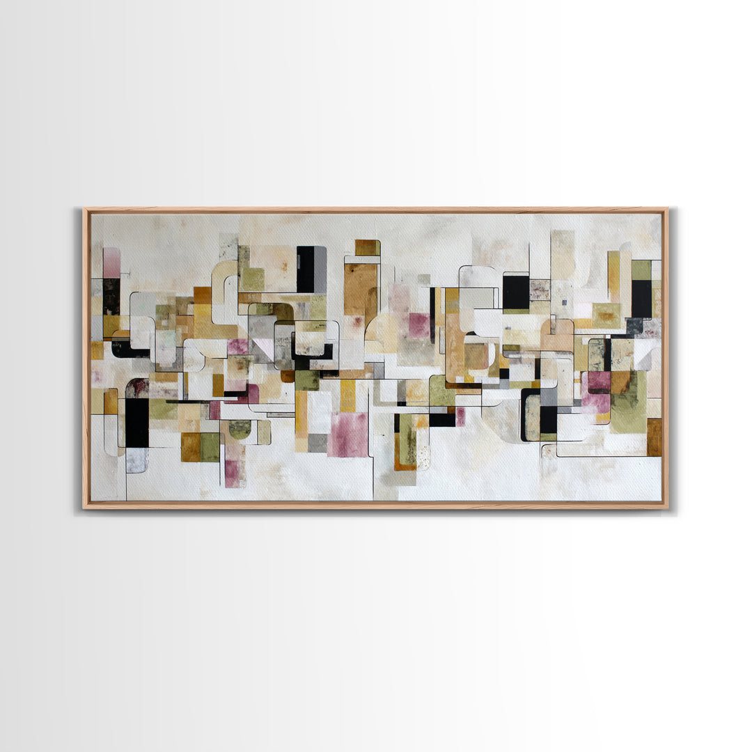 Continuous Line Dancer Framed Canvas Print, Line Art, Room Decor, Living Room Decor, Fine Art, Line, Digital Wall Art, LIN-2x1-27