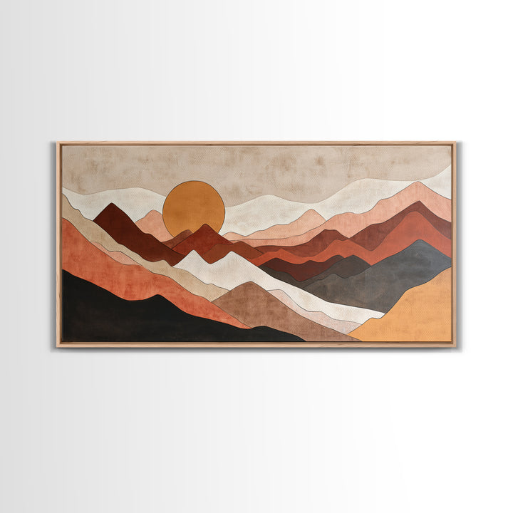 Black Line Mountains Canvas Print, Line Art, Canvas Art, Living Room Decor, Fine Art, Line, Jesus Wall Art, Gallery Wall Art, LIN-2x1-78