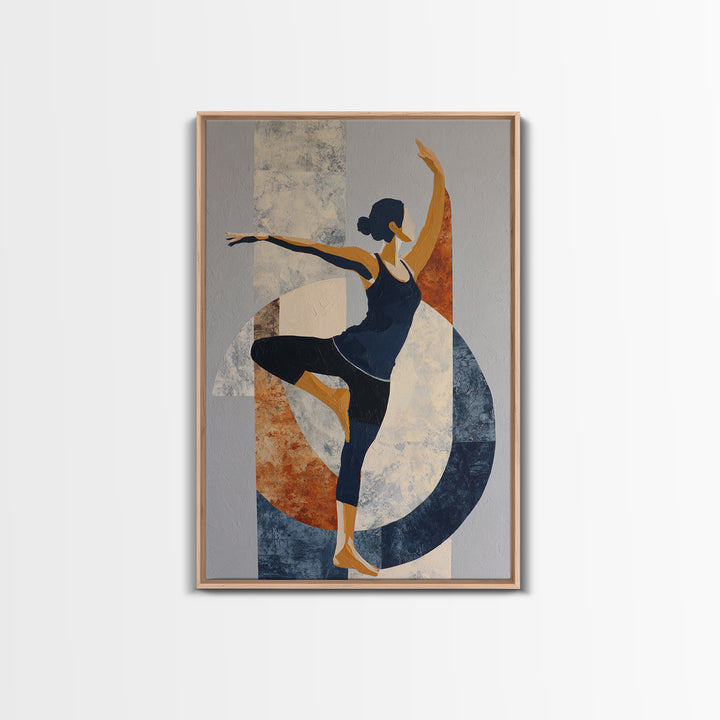 Single Line Yoga Pose Framed Canvas Print, Line Art, Boho Decor, Living Room Decor, Line, Minimalist Art, Modern Decor, LIN-2x3-1