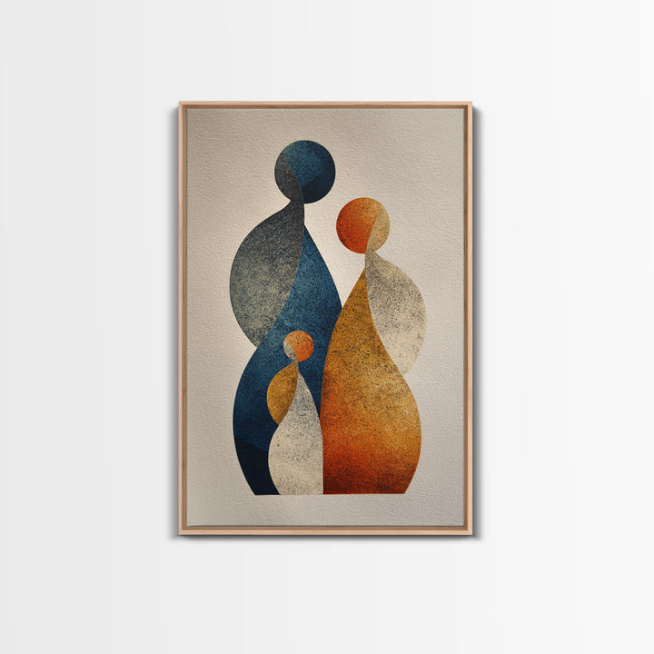 Abstract Family Figures Canvas Print, Line Art, Home Decor, Living Room Decor, Fine Art, Line, Modern Wall Art, Boho Wall Decor, LIN-2x3-32