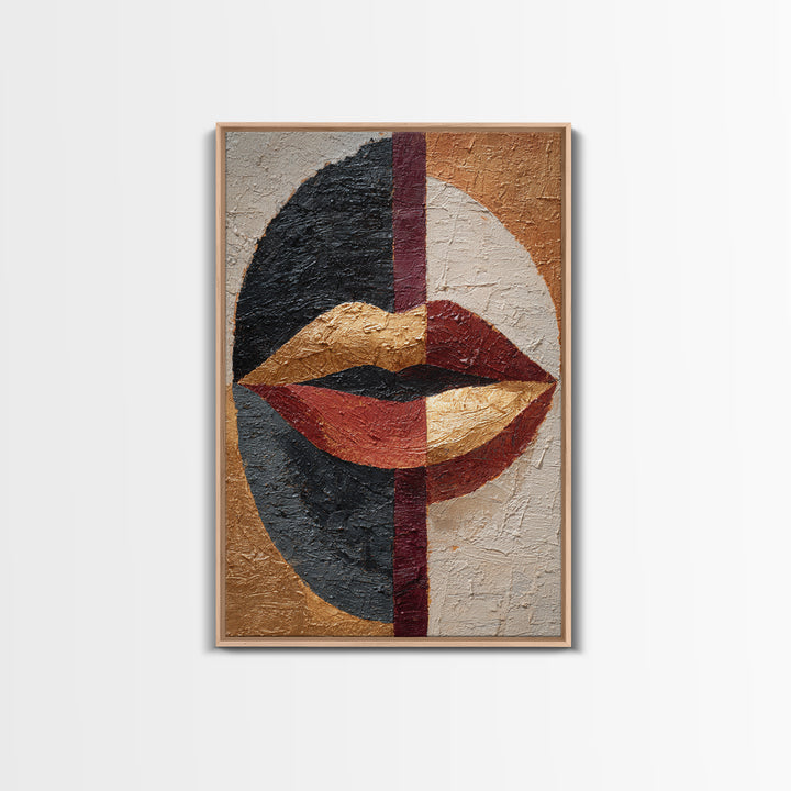 Abstract Lips and Hand Fashion Sketch Canvas Print, Line Art, Canvas Art, Living Room Decor, Fine Art, Line, Jesus Wall Art, LIN-2x3-50