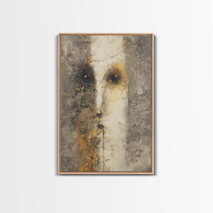 Minimal Eyes and Nose Composition Framed Canvas Print, Line Art, Modern Art, Living Room Decor, Abstract Art, Line, LIN-2x3-94