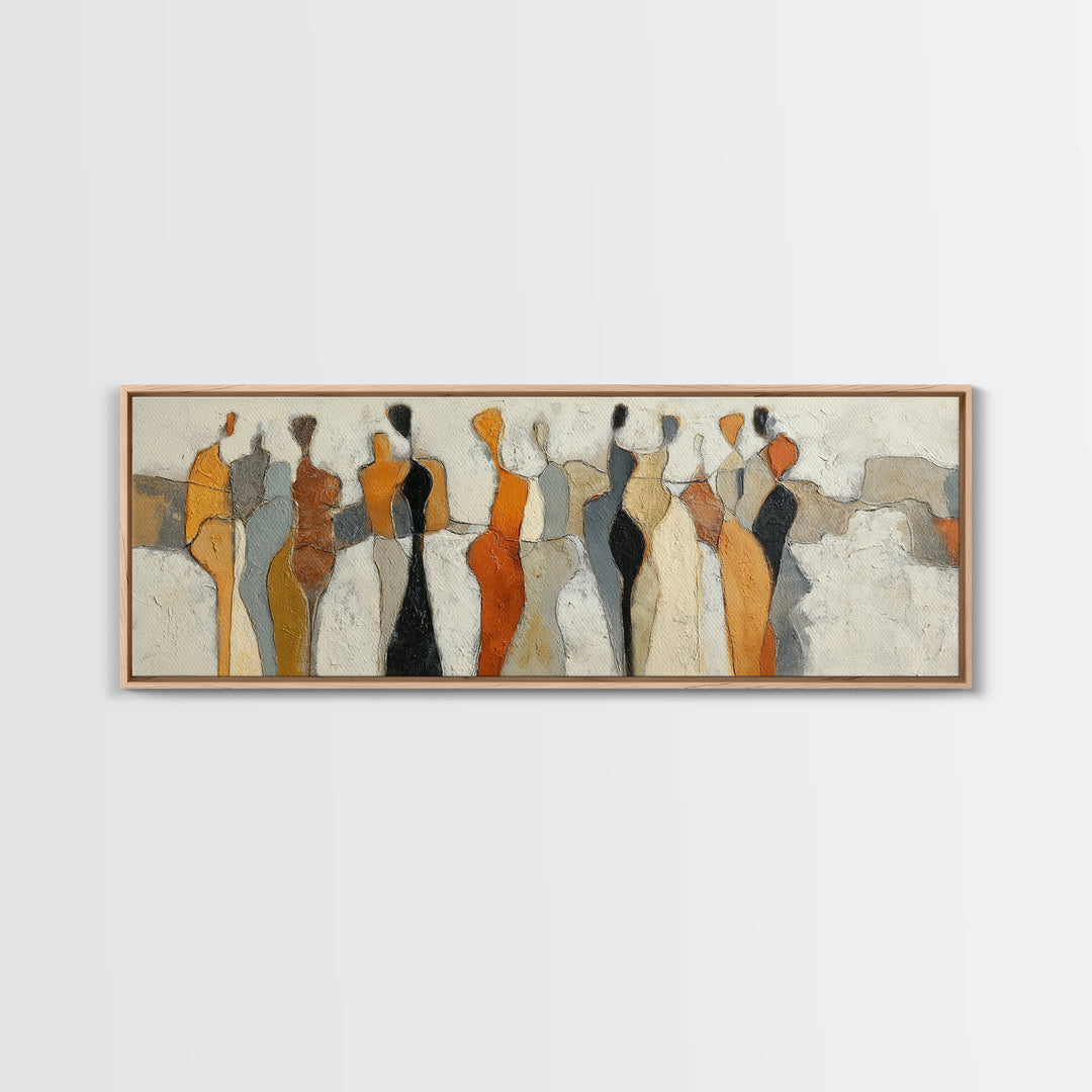 Abstract Family Figures Canvas Print, Line Art, Fine Art Print, Living Room Decor, Fine Art, Line, Wall Decor, Custom Portrait, LIN-3x1-40