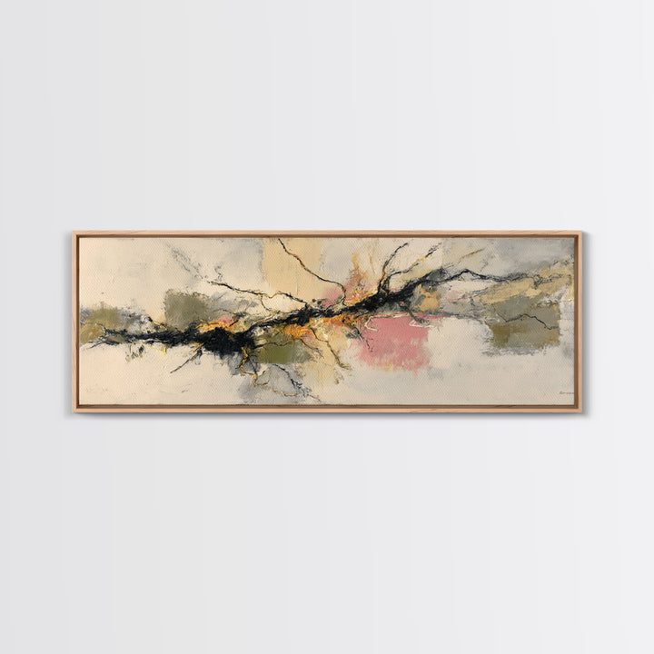 Botanical Branch Drawn Canvas Print, Line Art, Printable Art, Living Room Decor, Line, Gallery Wall Art, Portrait from Photo, LIN-3x1-43
