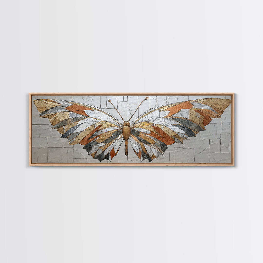Line Art Butterfly Canvas Print, Line Art, Minimalist Decor, Living Room Decor, Fine Art, Line, Boho Wall Art, Wall Art Print, LIN-3x1-62