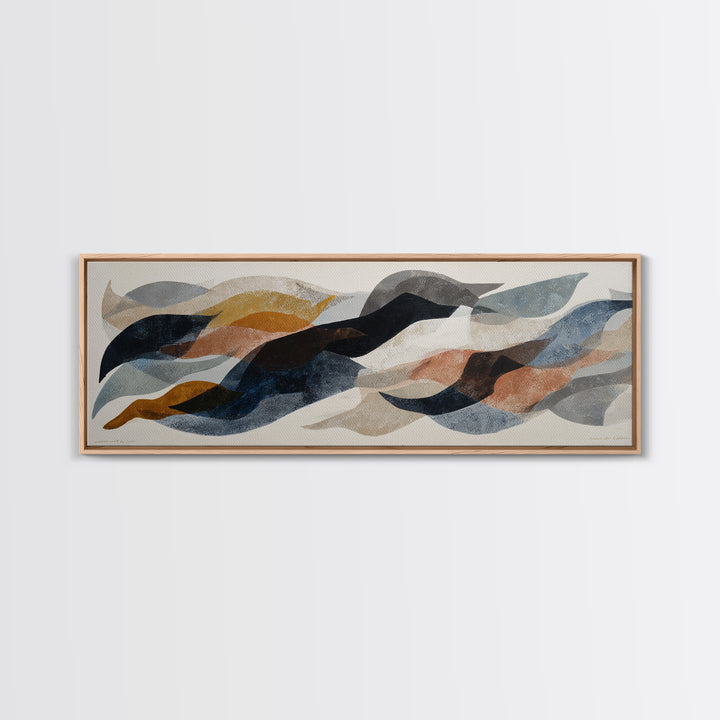 Minimal Angel Wing Contour Canvas Print, Line Art, Luxury Decor, Living Room Decor, Abstract Art, Line, Printable, LIN-3x1-85