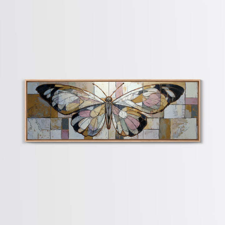 Line Art Butterfly Canvas Print, Line Art, Jesus Wall Art, Living Room Decor, Abstract Art, Line, Statement Artwork, LIN-3x1-86