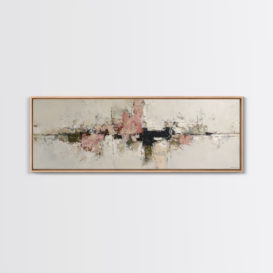 Single Line Couple Embracing Softly Framed Canvas Print, Line Art, Aesthetic Prints, Living Room Decor, Abstract Art, Line, LIN-3x1-90