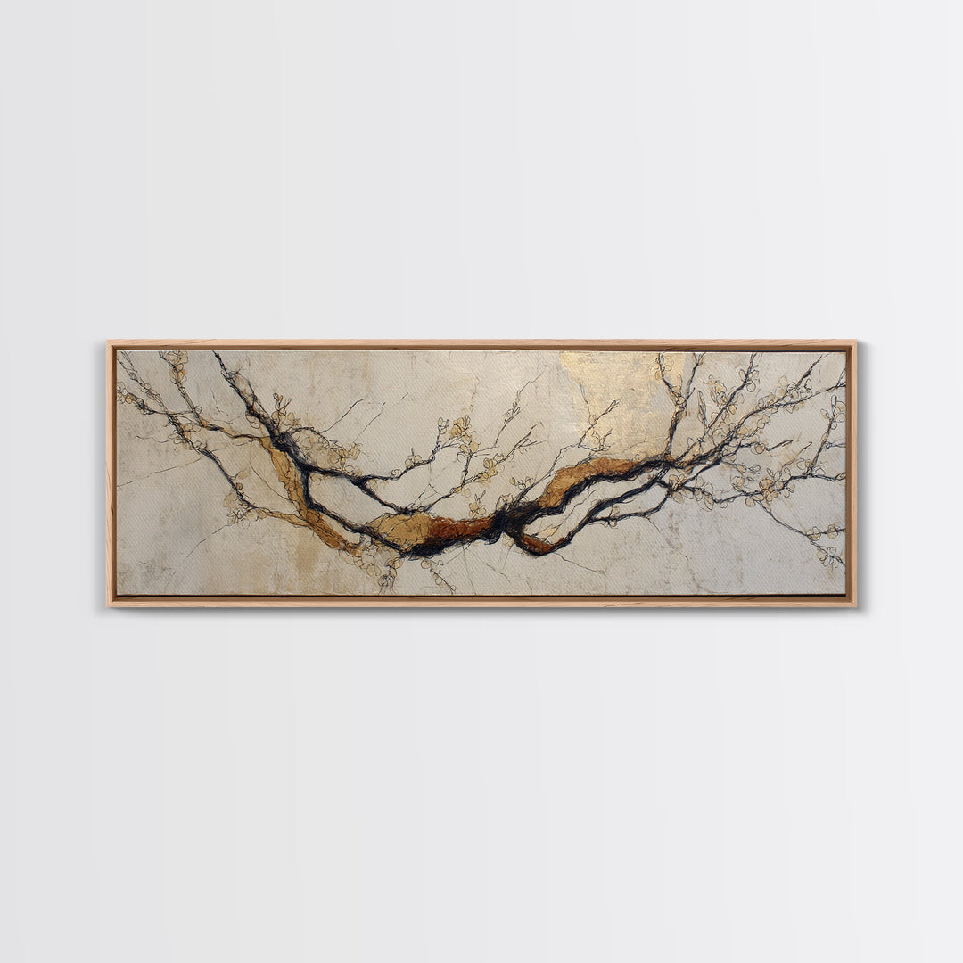 Botanical Branch Drawn Canvas Print, Line Art, Canvas Print, Living Room Decor, Fine Art, Line, Modern Decor, Aesthetic Prints, LIN-3x1-91