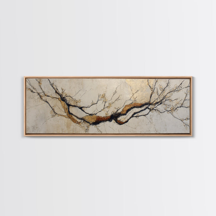 Botanical Branch Drawn Canvas Print, Line Art, Canvas Print, Living Room Decor, Fine Art, Line, Modern Decor, Aesthetic Prints, LIN-3x1-91