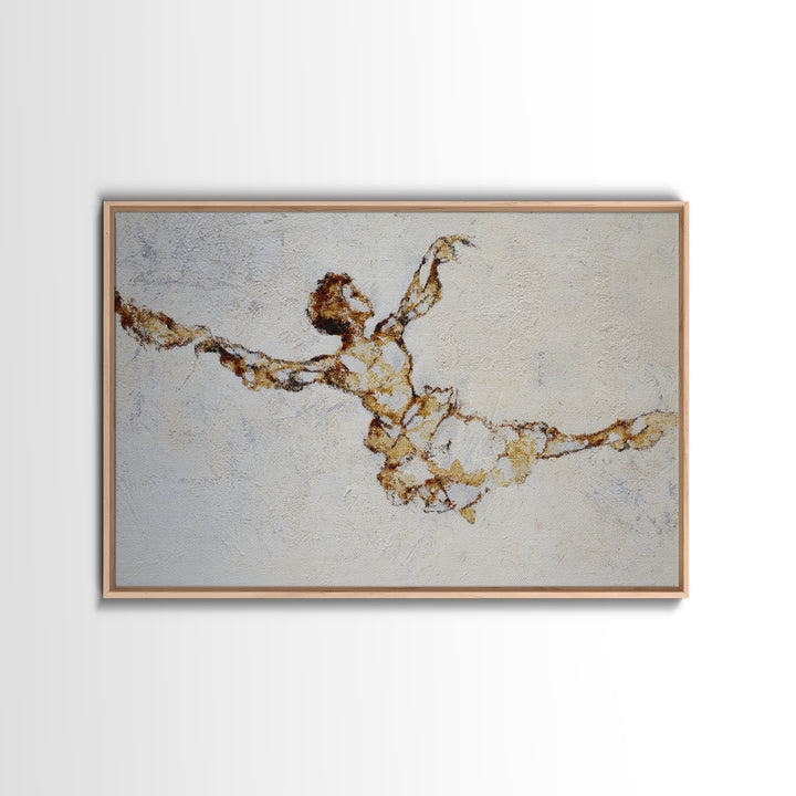 Continuous Line Dancer Framed Canvas Print, Line Art, Digital Wall Art, Living Room Decor, Abstract Art, Line, LIN-3x2-35