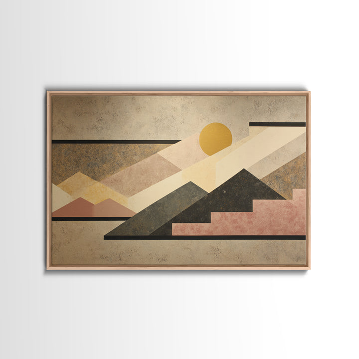 Black Line Mountains Canvas Print, Line Art, Living Room Art, Living Room Decor, Fine Art, Line, Art Print, Textured Painting, LIN-3x2-62