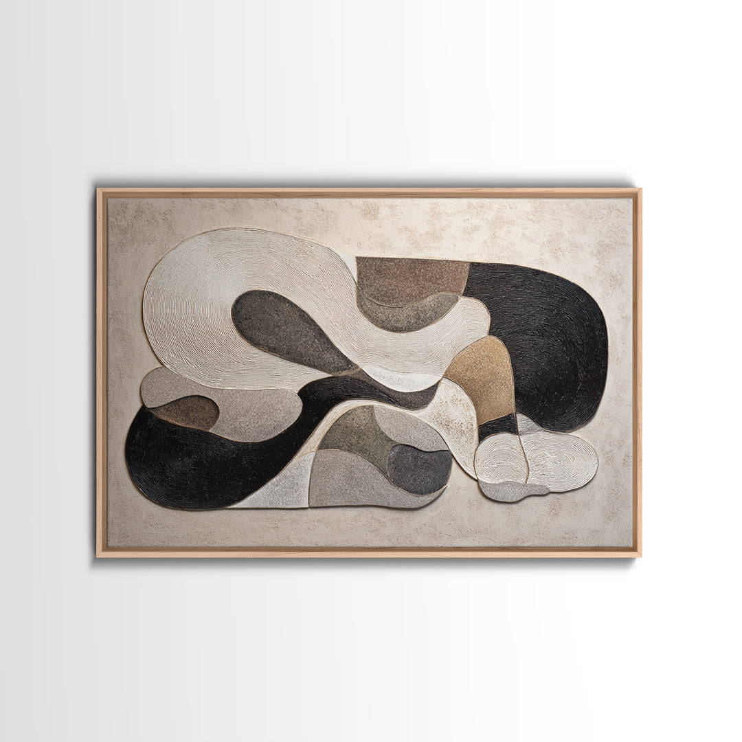 Abstract Vase and Flowers Framed Canvas Print, Line Art, Digital Wall Art, Living Room Decor, Line, Minimalist Wall Art, LIN-3x2-64