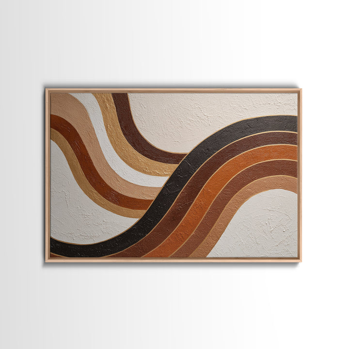 Minimal Angel Wing Contour Framed Canvas Print, Line Art, Wall Decor, Living Room Decor, Abstract Art, Line, Boho Decor, LIN-3x2-97