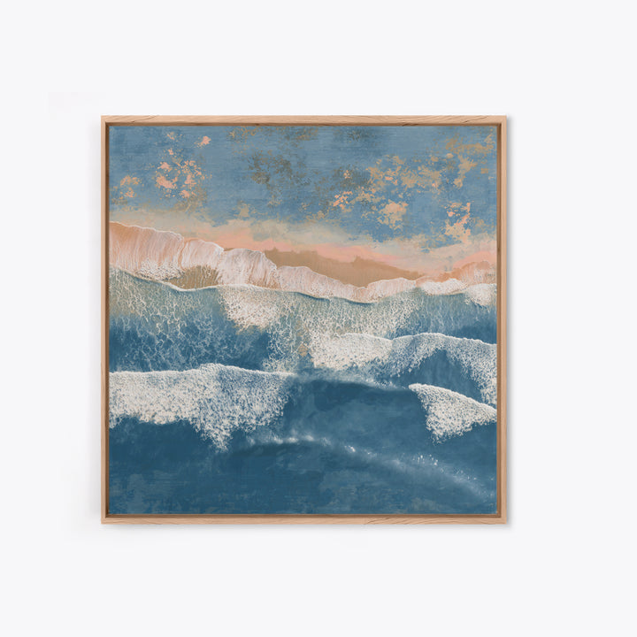 Coastal Aerial Shoreline Framed Canvas Print, Living Room Art, Large Wall Art, Living Room Decor, Living, Dopamine Decor, LIR-1x1-11