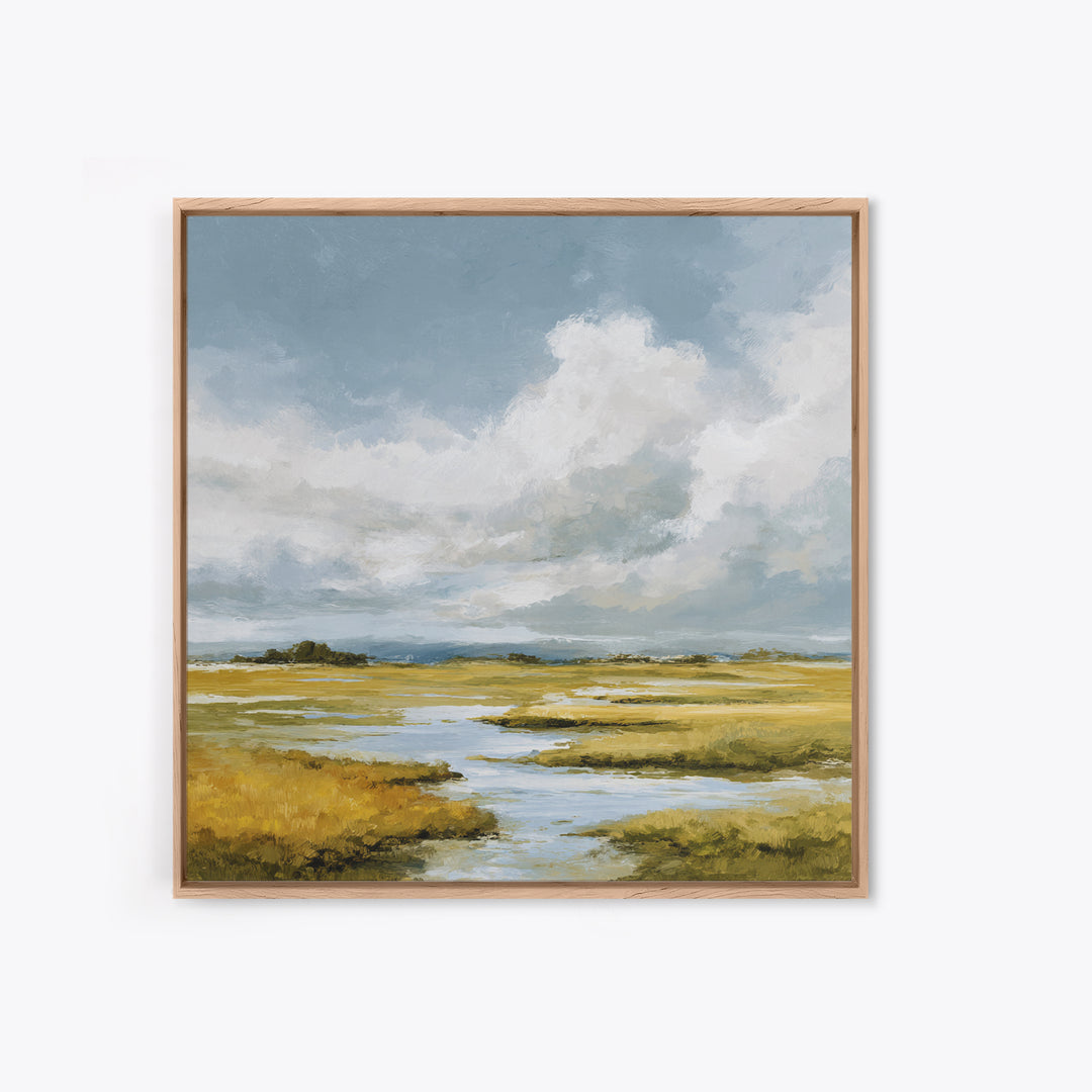 Large Cloudscape with Gentle Movement Canvas Print, Living Room Art, Abstract Art, Living Room Decor, Watercolor Art, Living, LIR-1x1-19