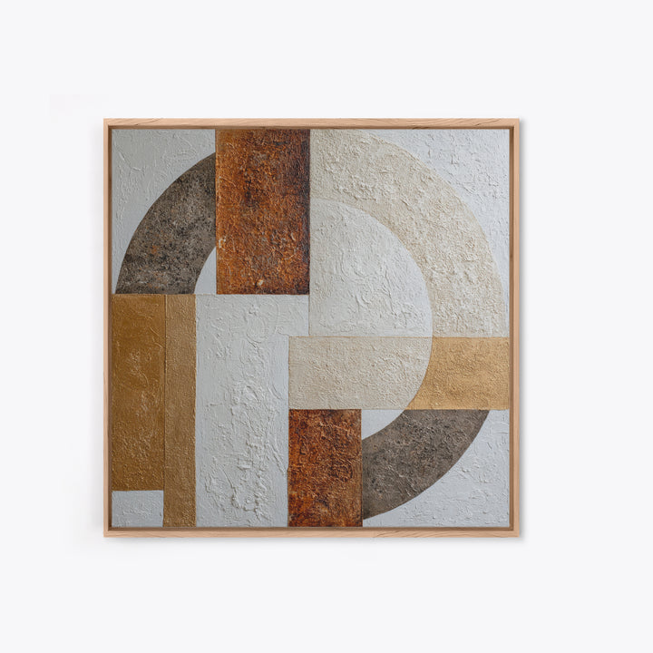Monochrome Stone Texture Abstraction Framed Canvas Print, Living Room Art, Neutral Decor, Living Room Decor, Fine Art, Living, LIR-1x1-21