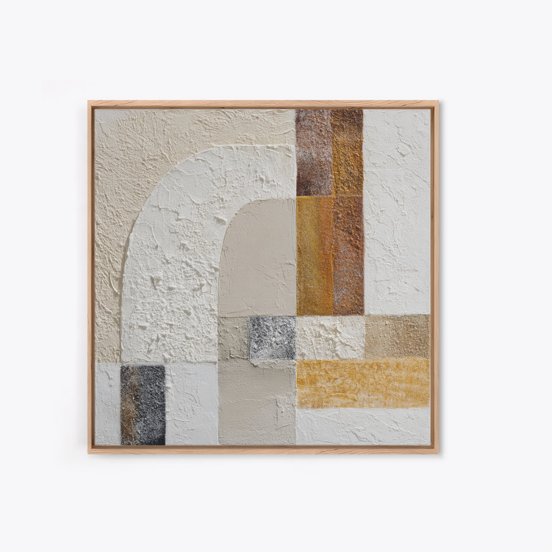 Textured Plaster Abstract Framed Canvas Print, Living Room Art, Textured Painting, Living Room Decor, Abstract Art, Living, LIR-1x1-29